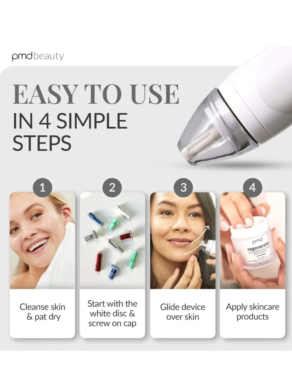 NEW PMD Advanced Exfoliation Device Personal Microderm Pro in white
